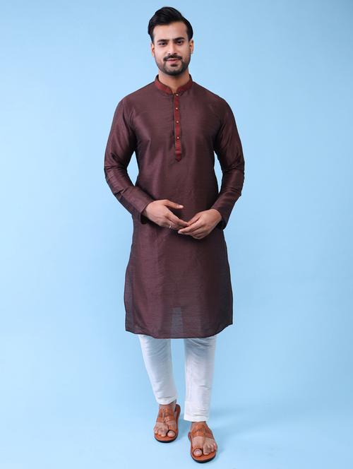 men mandarin neck kurta pyjama ethnic wear set - 22062023 - Very Small Image - 1
