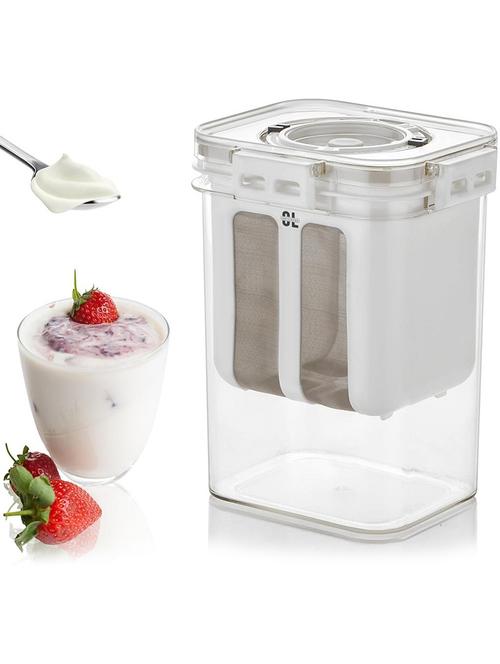 plastic white curd maker with lid - 22065826 - Very Small Image - 1