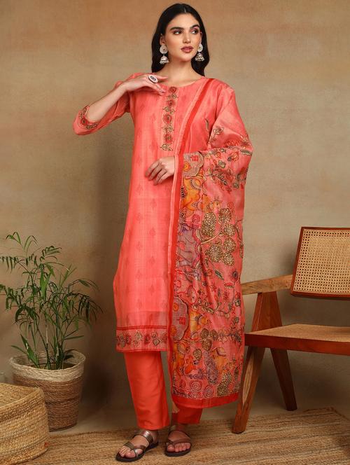women three quarter sleeve kurta pant with dupatta set - 22068573 - Very Small Image - 1