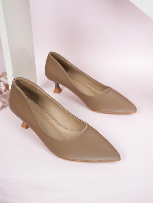 women beige slip on pump - 22072150 - Very Small Image - 1