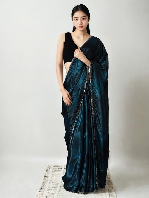 women printed casual wear saree with blouse - 22076100 - Very Small Image - 1