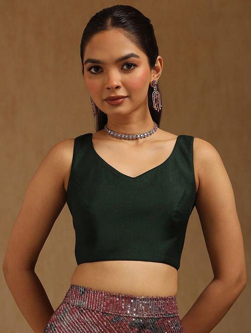 women solid sleeveless stitched blouse - 22081543 - Very Small Image - 1