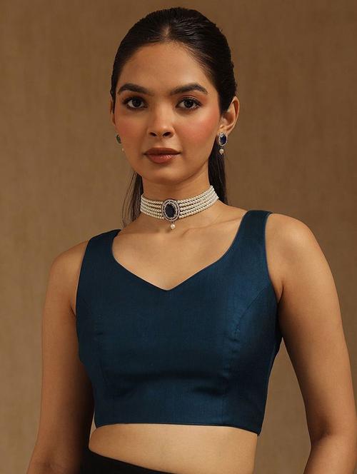 women solid sleeveless stitched blouse - 22081544 - Very Small Image - 1
