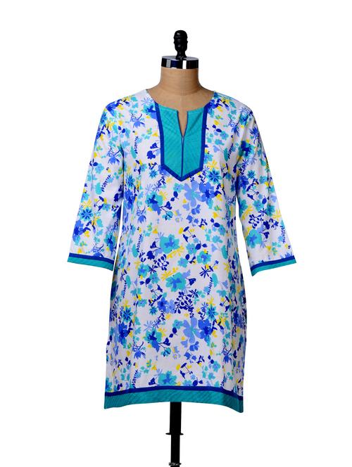 floral print kurta - 22852 - Very Small Image - 1