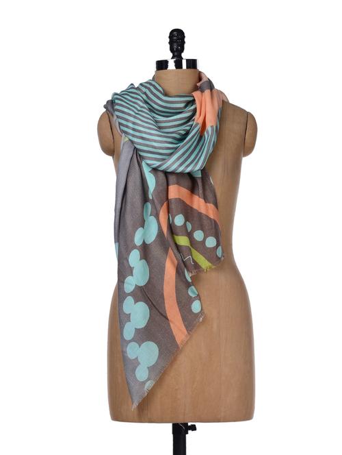 Fun Prints-Mickey Mouse Print Scarf - 25892 - Very Small Image - 1