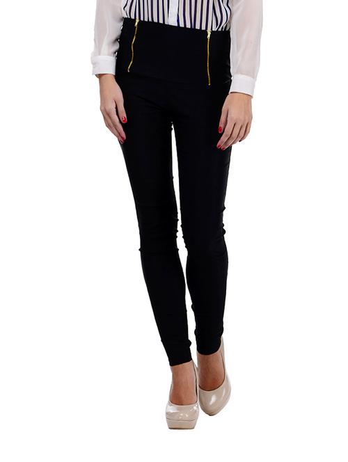 solid black cotton jeggings - 28672 - Very Small Image - 1