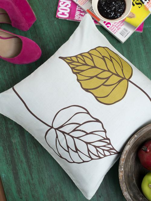 falling leaves print cushion cover - 30017 - Very Small Image - 1