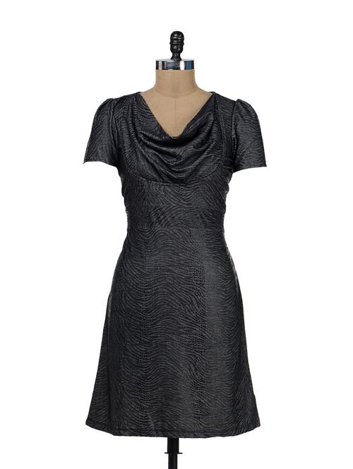 cowled grey party dress - 33311 - Very Small Image - 1