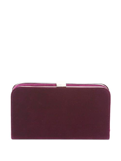 Deep Wine Box Clutch - 33481 - Very Small Image - 1