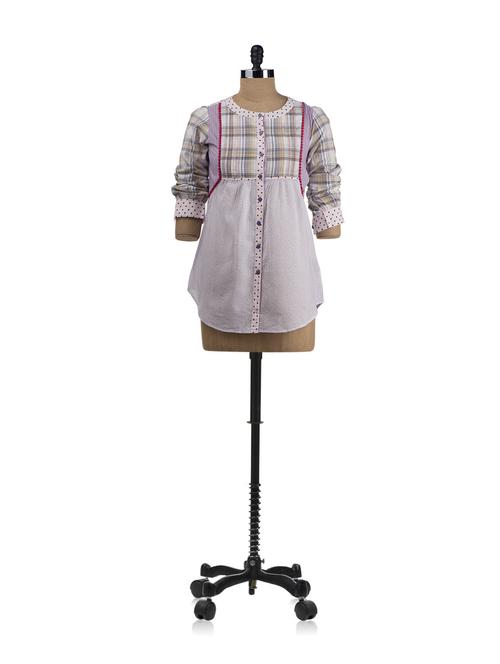 lavender patchwork tunic - 3435 - Very Small Image - 1