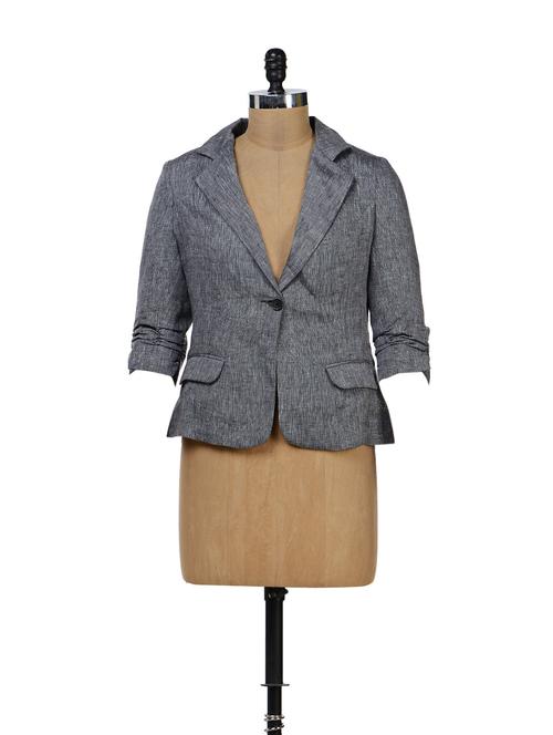 grey linen blazer - 35572 - Very Small Image - 1