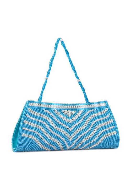 blue studded clutch with chain - 37443 - Very Small Image - 1