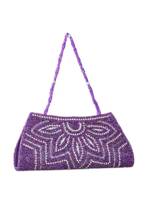 purple studded clutch with chain - 37444 - Very Small Image - 1