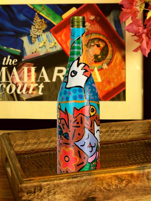 handpainted animals bottle - 38882 - Very Small Image - 1