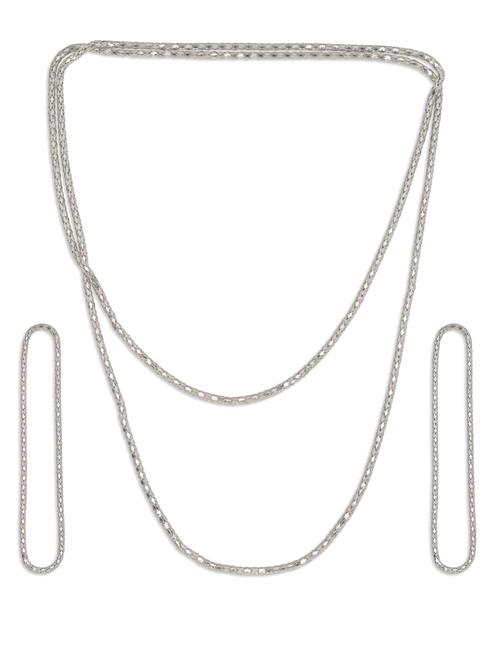silver multi string necklace - 40356 - Very Small Image - 1