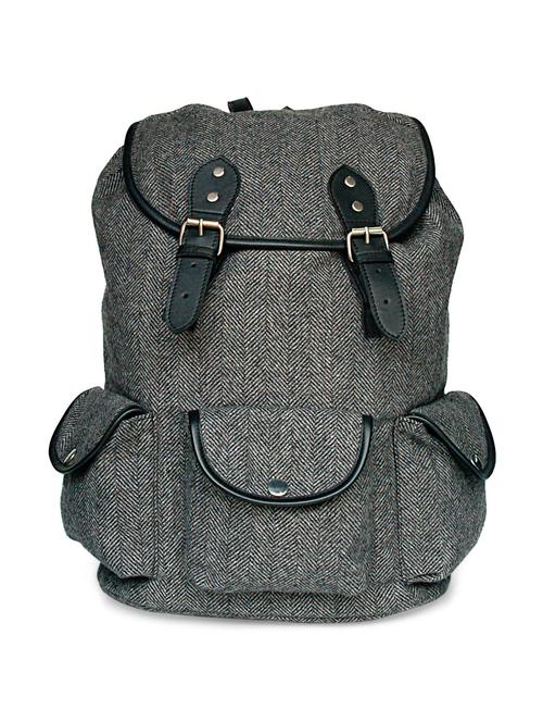 Woollen Herringbone Bag with Laptop Protection - 41373 - Very Small Image - 1