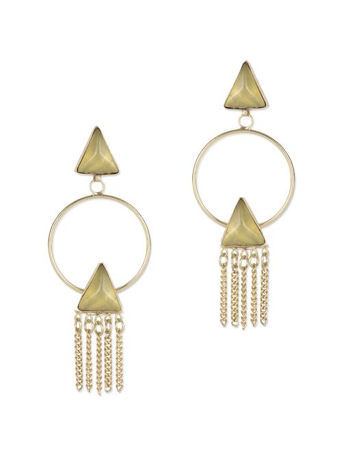double triangular drop earrings - 42051 - Very Small Image - 1