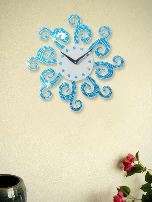 aqua blue chakra wall clock - 43163 - Very Small Image - 1