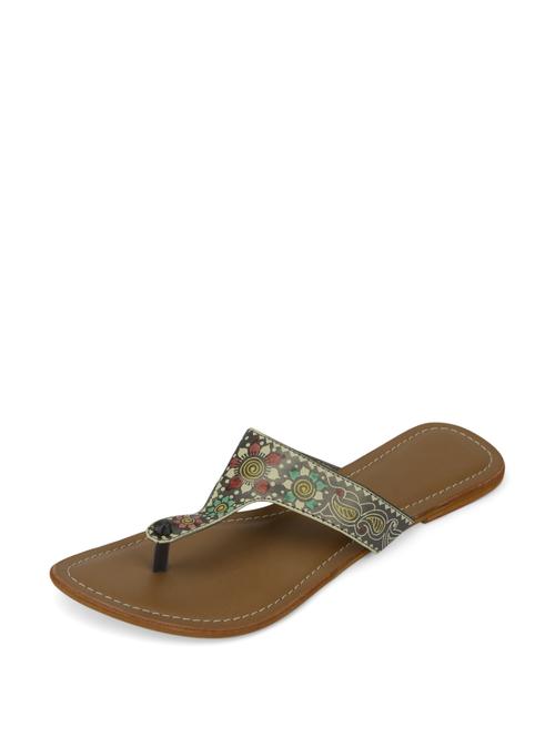 stylish black printed flats - 44115 - Very Small Image - 1