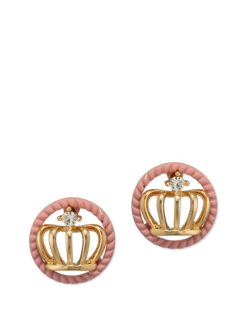 pink crown earrings - 44552 - Very Small Image - 1