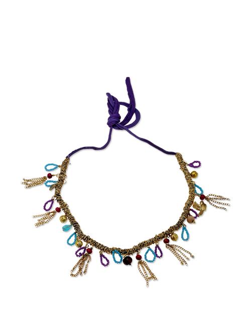 tie up beaded necklace - 44593 - Very Small Image - 1