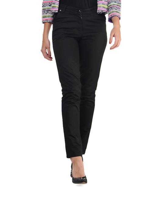 black mid-waist trouser - 46005 - Very Small Image - 1
