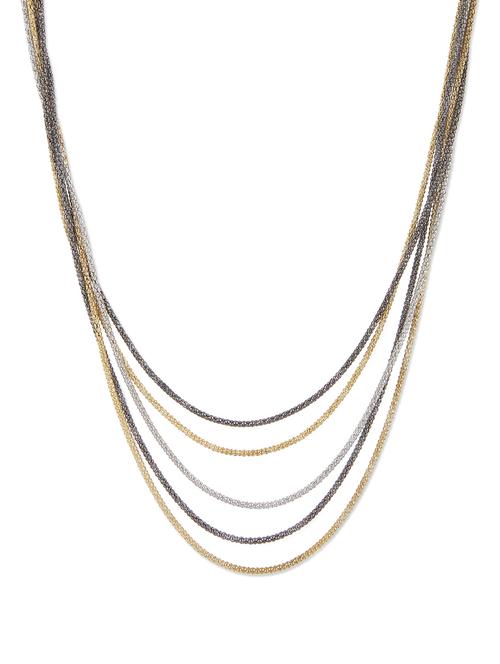 textured three tone necklace - 46139 - Very Small Image - 1