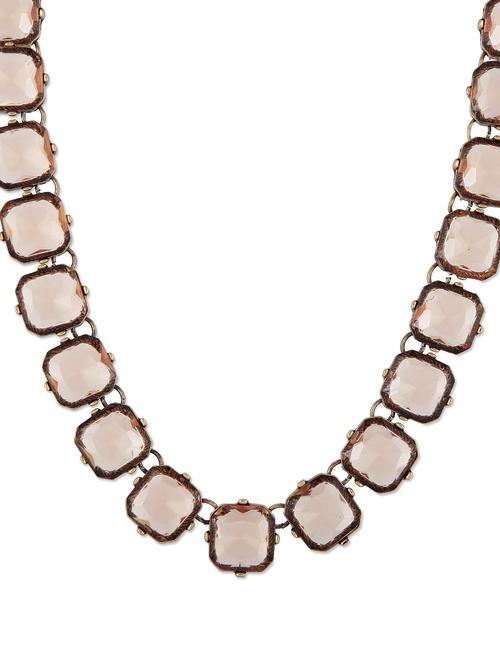 peach crystal necklace - 46173 - Very Small Image - 1