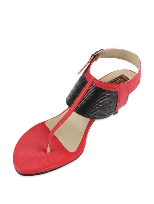elegant red & black sandals - 46468 - Very Small Image - 1