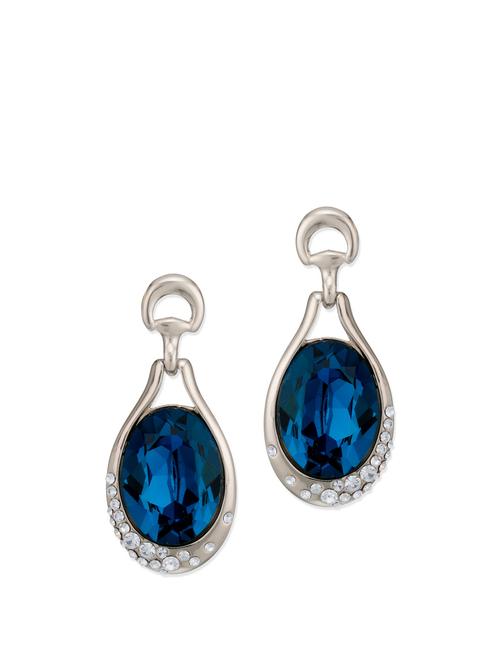 Blue Simone Rhodium Earrings - 47273 - Very Small Image - 1