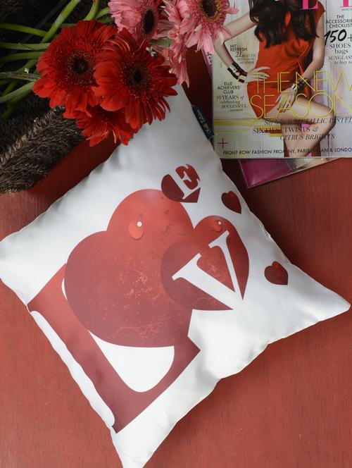stylish love print cushion cover - 49435 - Very Small Image - 1