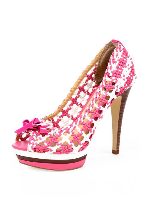 pink leatherette sandal - 52469 - Very Small Image - 1