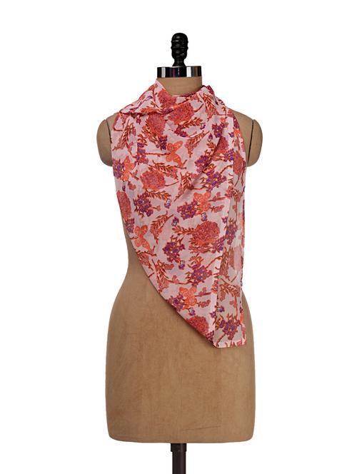 floral printed scarf - 54377 - Very Small Image - 1