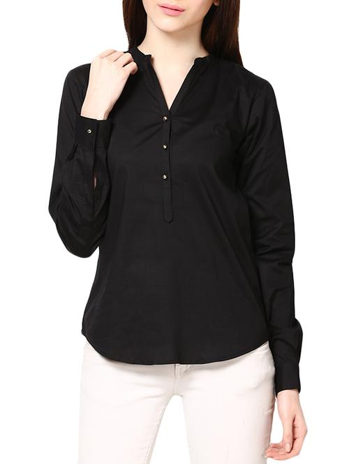 black cotton shirt - 54691 - Very Small Image - 1