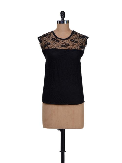 stylish black net top - 55456 - Very Small Image - 1