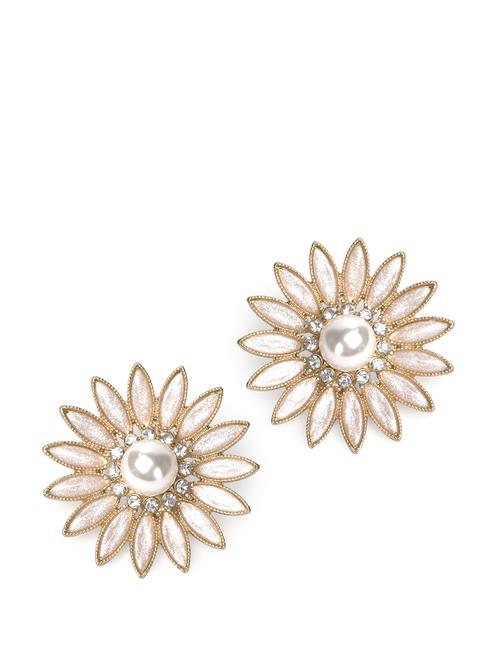 Floral Pearl Studs - 56924 - Very Small Image - 1