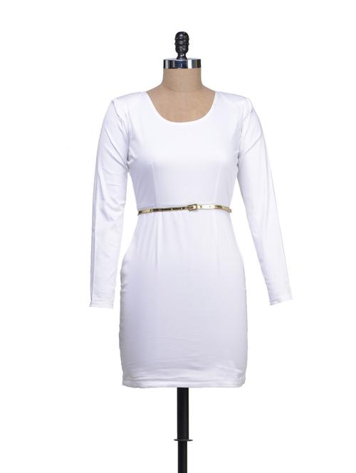 elegant white short dress - 56958 - Very Small Image - 1