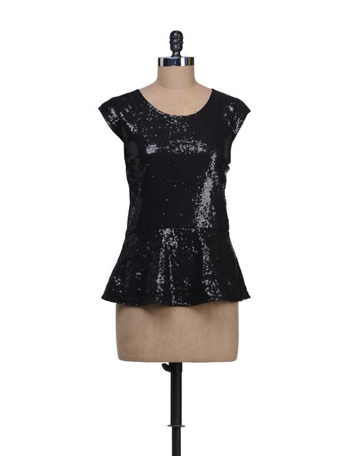Black Shimmer Party Top - 56959 - Very Small Image - 1