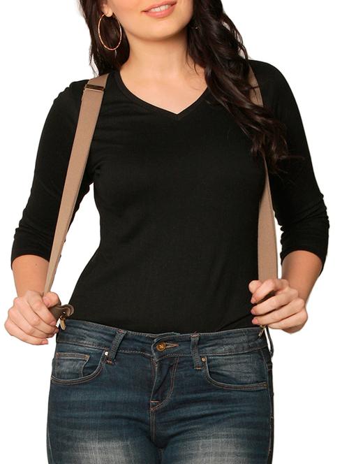 v-neck stretch top - 60543 - Very Small Image - 1