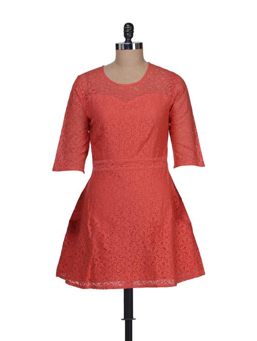 chic red lace dress - 61551 - Very Small Image - 1
