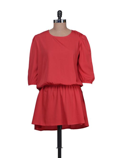 red crepe dress - 61556 - Very Small Image - 1