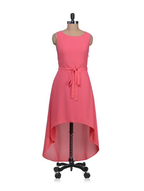 elegant pink high-low dress - 61594 - Very Small Image - 1