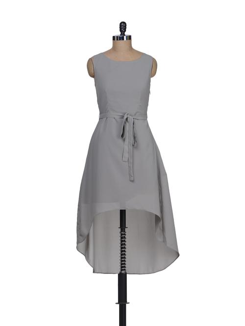 elegant grey high-low dress - 61596 - Very Small Image - 1