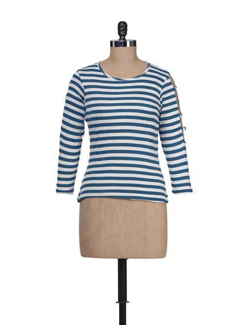blue & white striped top - 61607 - Very Small Image - 1