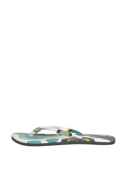 green floral print flip flops - 61873 - Very Small Image - 1