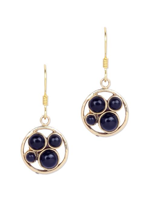 elegant black stone earrings - 62187 - Very Small Image - 1