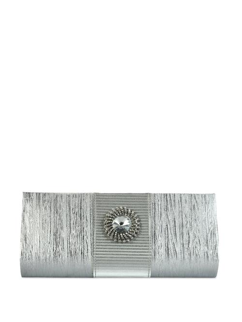 Sassy Silver Silk Clutch - 62951 - Very Small Image - 1