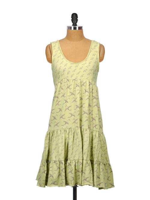 ethnic print lime dress - 63608 - Very Small Image - 1