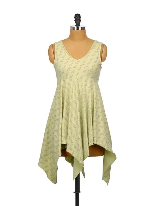 lime parrot print asymmetrical dress - 63610 - Very Small Image - 1