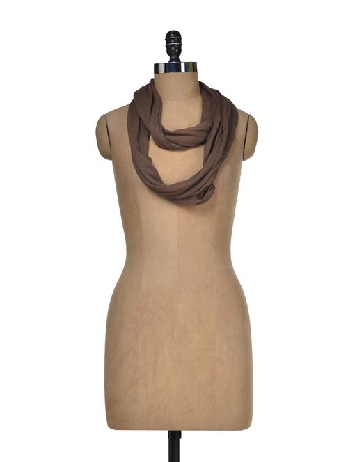 Boisterous Brown Viscose Snood - 64760 - Very Small Image - 1